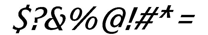 HD Sans Regular Slanted Font OTHER CHARS