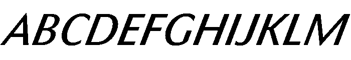 HD Sans Regular Slanted Font UPPERCASE