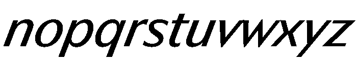 HD Sans Regular Slanted Font LOWERCASE