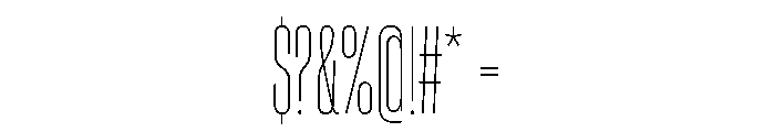 HeadingCompressed 11Thin Font OTHER CHARS