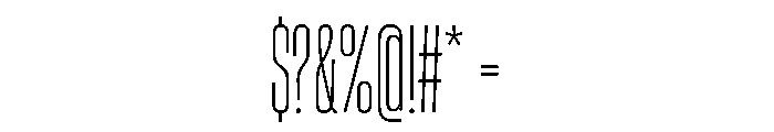 HeadingCompressed 12Light Font OTHER CHARS