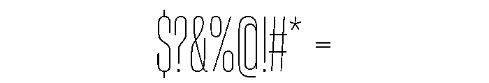 HeadingCondensed 21Thin Font OTHER CHARS