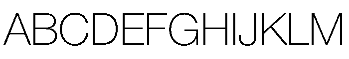 Helvetica Neue Extra Light Font UPPERCASE
