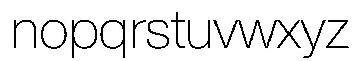 Helvetica Neue Extra Light Font LOWERCASE