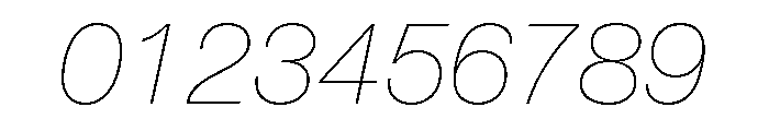 Helvetica Neue Thin Italic Font OTHER CHARS