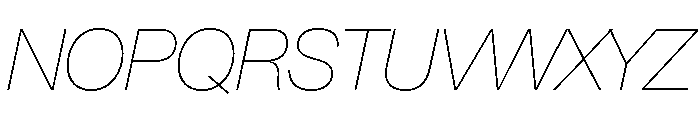 Helvetica Neue Thin Italic Font UPPERCASE