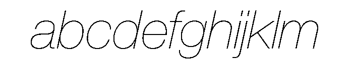 Helvetica Neue Thin Italic FONT