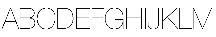 Helvetica Neue Thin Font UPPERCASE