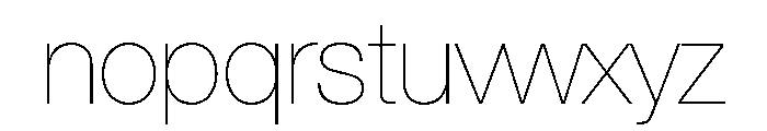 Helvetica Neue Thin Font LOWERCASE