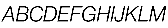 Helvetica Neue World Italic Font UPPERCASE