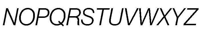 Helvetica Neue World Italic Font UPPERCASE