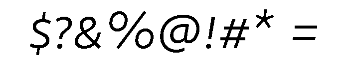 Herculanum Light Italic Font OTHER CHARS