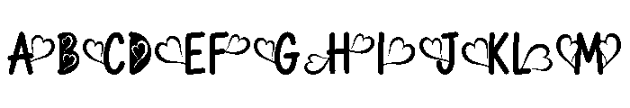 HEART IVY Regular Font UPPERCASE