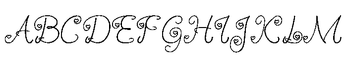 HEART WHISPER Font UPPERCASE