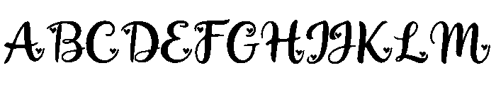 Heart Beats Decor Font UPPERCASE
