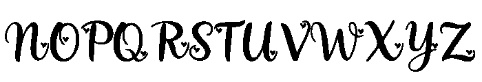Heart Beats Decor Font UPPERCASE