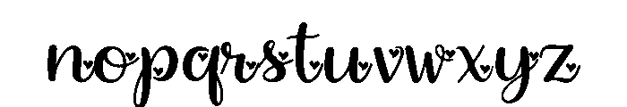 Heart Beats Decor Font LOWERCASE