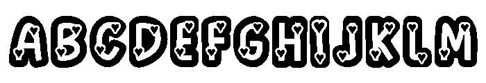 Heart Birthday Regular Font UPPERCASE