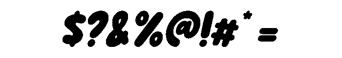 Heart Bubble Italic Font OTHER CHARS