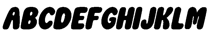 Heart Bubble Italic Font UPPERCASE