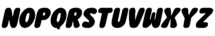 Heart Bubble Italic Font UPPERCASE