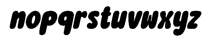 Heart Bubble Italic Font LOWERCASE