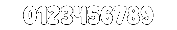 Heart Bubble Outline Font OTHER CHARS