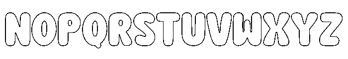 Heart Bubble Outline Font UPPERCASE