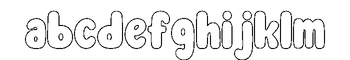 Heart Bubble Outline FONT
