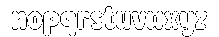 Heart Bubble Outline Font LOWERCASE