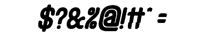 Heart Byte Bold Italic Font OTHER CHARS