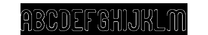 Heart Byte-Hollow-Inverse Font UPPERCASE