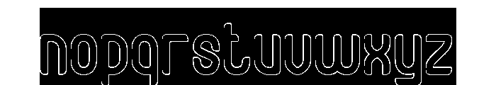 Heart Byte-Hollow-Inverse Font LOWERCASE
