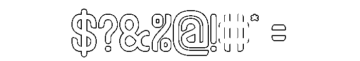 Heart Byte-Hollow Font OTHER CHARS