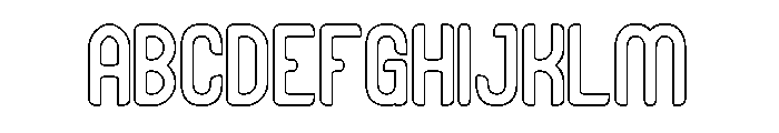 Heart Byte-Hollow Font UPPERCASE