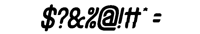 Heart Byte Italic Font OTHER CHARS