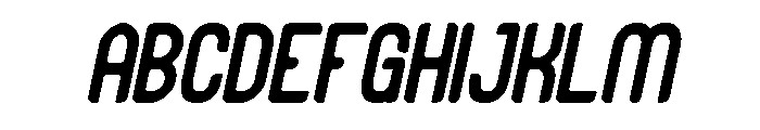 Heart Byte Italic Font UPPERCASE