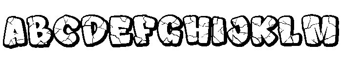 Heart Crack 3D Border Style Font UPPERCASE