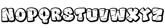 Heart Crack 3D Border Style Font UPPERCASE