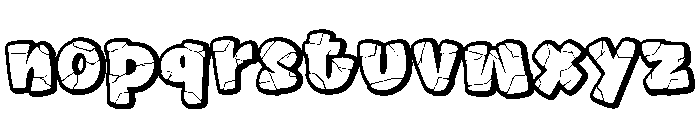 Heart Crack 3D Border Style Font LOWERCASE