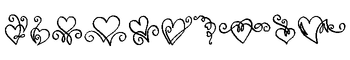 Heart Flourish Lines Font OTHER CHARS