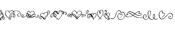 Heart Flourish Lines FONT