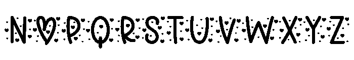 Heart Flurry Font UPPERCASE
