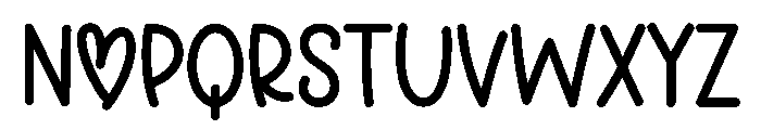 Heart Flurry Font LOWERCASE