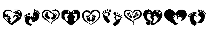 Heart Foot Love Font OTHER CHARS