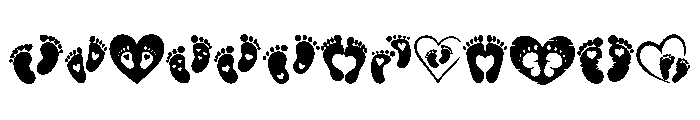 Heart Foot Love Font UPPERCASE
