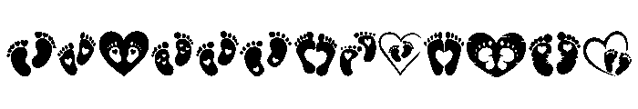 Heart Foot Love Font LOWERCASE