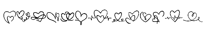 Heart Hand Drawn Font UPPERCASE