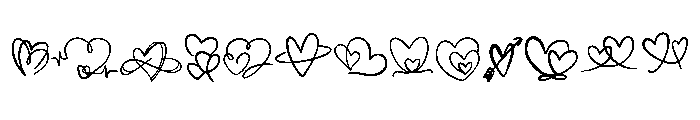 Heart Hand Drawn Font LOWERCASE