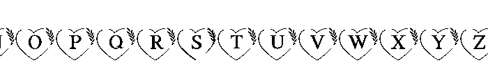 Heart Leaf Monogram Font LOWERCASE
